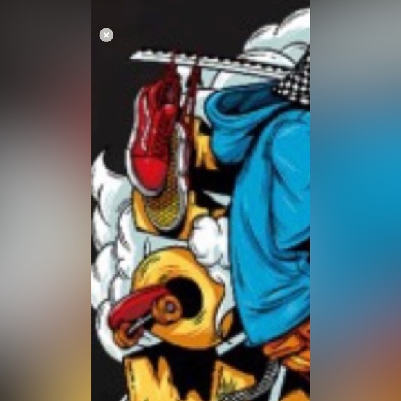 Graffiti Cartoon Character W/VANS Printed On Skateboard 🛹 & 👞 T-Shirt Unisex - Picture 4 of 9